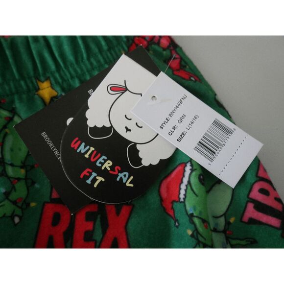 Brooklyn Cloth Youth Boys Christmas Pajama Pants Size 14/16 “Tree Rex” - Picture 9 of 12